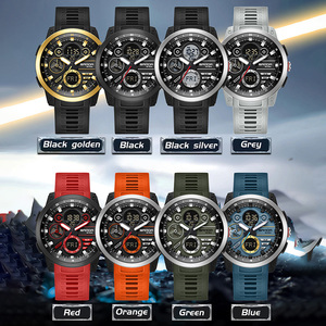 Reloj Deportivo SANDA 3379 para Hombre, Analógico-Digital, Correa de TPU, 44.5mm, Resistente al Agua, Cronógrafo, Alarma, Retroiluminación, Luminoso, Múltiples Zonas Horarias - Product Image 3