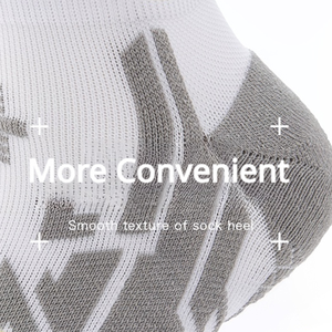 Chaussettes de course de prévention des cloques pour hommes Conception rembourrée sans couture Évacuation de l'humidité <span class=keywords><strong>Anti</strong></span> Friction Chaussettes de sport athlétiques - Product Image 6