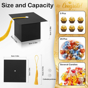 Cajas <span class=keywords><strong>de</strong></span> Regalo <span class=keywords><strong>de</strong></span> Papel Negro <span class=keywords><strong>con</strong></span> Borla para <span class=keywords><strong>Dulces</strong></span> <span class=keywords><strong>de</strong></span> Graduación, Cajas <span class=keywords><strong>de</strong></span> Regalo <span class=keywords><strong>con</strong></span> Forma <span class=keywords><strong>de</strong></span> Birrete para Fiestas <span class=keywords><strong>de</strong></span> Graduación - Product Image 3