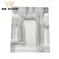 Capteur de débit en acrylique haute transparence WEIHAI – Conception personnalisée de cellule de débit en acrylique avec perçage CNC pour capteur