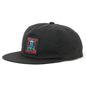 Outdoor Street Fashion Trucker Flat Brim Hats Custom Embroidery Patch Adjustable Baseball Cap