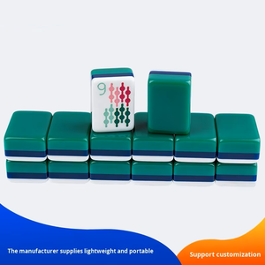 Mahjong Boho Smeraldo: Motivi Etnici Intagliati a Mano su Tessere Verde Vibrante, il Pezzo Centrale Perfetto per Serate di Gioco dallo Spirito Libero - Product Image 3