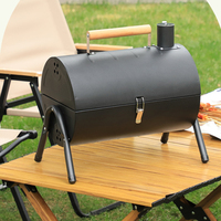 Grill Barbecue d'Extérieur Pliant à Charbon de Bois de Haute Qualité, Portable et Sans Fumée en Acier