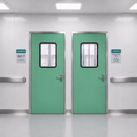 Porte battante anti-poussière certifiée GMP en acier inoxydable 304 pour salle blanche, atelier, hôpital, laboratoire