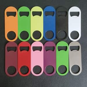 Grosir pembuka botol bir warna polos awet strip baja tahan karat logam logo kustom untuk hadiah rumah tangga promosi - Product Image 5