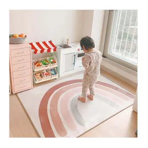 Tapis de sol avec logo tapis de laine touffeté à la main personnalisé salon moderne pour enfants pour chambre d'enfants décor à la maison tapis de pépinière GD