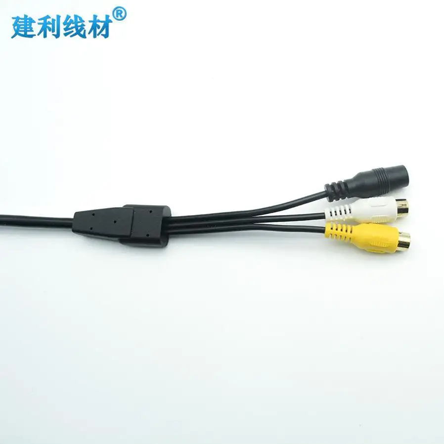 4Pin 남성 RCA 여성 및 DC 여성 어댑터 케이블 트럭 자동차 카메라 변환 PVC 재킷 향상된 모니터 호환성