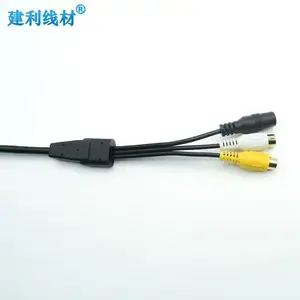 4Pin Male To RCA Female DC Female Adapter Cable Truck To Car Camera Conversion PVC Jacket For Enhanced Monitor Compatibility