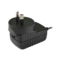 Adaptateur secteur AC/DC interchangeable 6V/12V/24V 1A, norme DOE niveau VI, prises US, EU, UK, AU, DC 5.5*2.1mm, CE, FCC, RoHS, OEM disponible