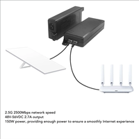 Adaptateur injecteur PoE++ GigE 150W pour Internet par satellite Starlink, 2,5 Gbps, 2500 Mbps, adaptateur d'alimentation PoE pour Starlink Gen3 V4