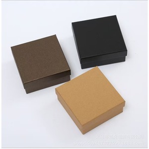 Caja de regalo rígida con tapa y base, logotipo personalizado, cinta de papel kraft, caja de embalaje para joyería y relojes - Product Image 5