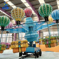 Silla Voladora Móvil Samba con Remolque, Atracción Portátil para Ferias de Diversiones, Equipamiento de Carnaval para Niños