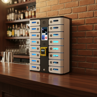 Y2Power MAX, Casillero de Carga para Teléfonos Móviles de 16 Compartimentos, con Sistema de Pago con Tarjeta de Crédito, Máquina Expendedora de Carga Rápida para Teléfonos