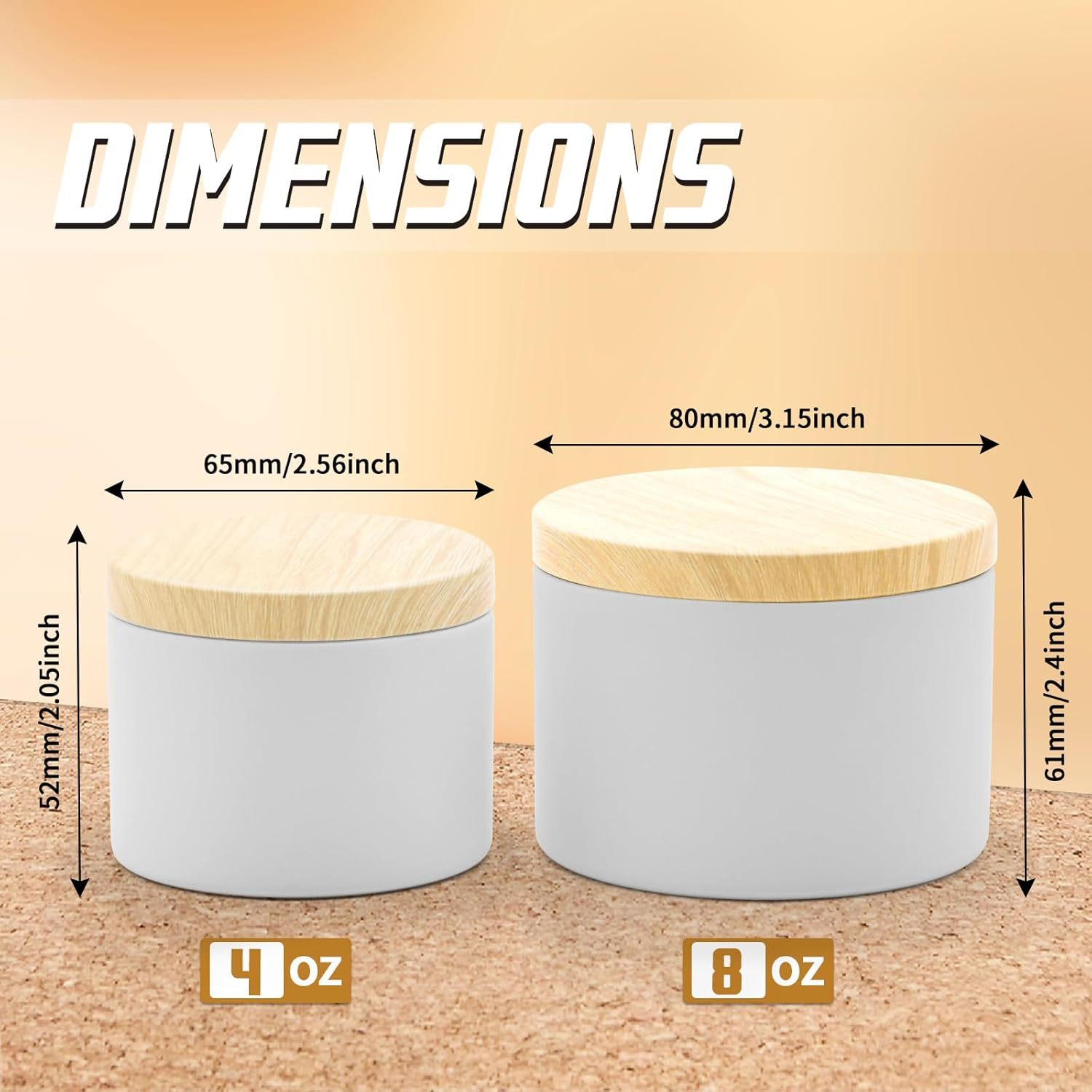 White with wood-grain lid