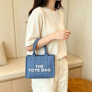 Custom Logo Custom Size Canvas <b>Tote</b> <b>Bag</b> Solid Color Letter Printed Portable <b>Tote</b> <b>With</b> Detachable Long <b>Shoulder</b> <b>Strap</b> - Product Image 3