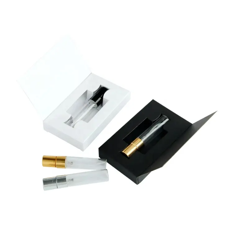 Customized Box Mini 5Ml Empty Refillable Spray Travelling Small Size Portable Perfume Bottle With Atomizer And Lids