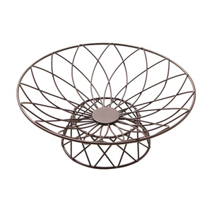Metal Fruit Basket Round 1-3L Durable Storage For Home Desktop Use - Product Image 5