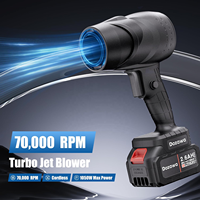 Haute vitesse 20v Li-ion alimenté par batterie électrique sans fil souffleur de feuilles à main sans brosse Turbo Jet souffleur d'air pour l'entretien de la pelouse