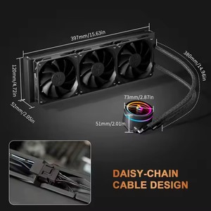 <span class=keywords><strong>Uphere</strong></span> 360mm AIO Liquid CPU Cooler 120mm <span class=keywords><strong>Ventilador</strong></span> de alto rendimiento de bajo ruido para PC de juegos Compatible con RTX4090 y 4080 - Product Image 5