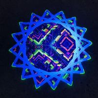 Foulard carré de danse Halay, tissu de spinning personnalisé, motif étoile Dapo, réactif aux UV, motif géométrique, en polyester, style fête