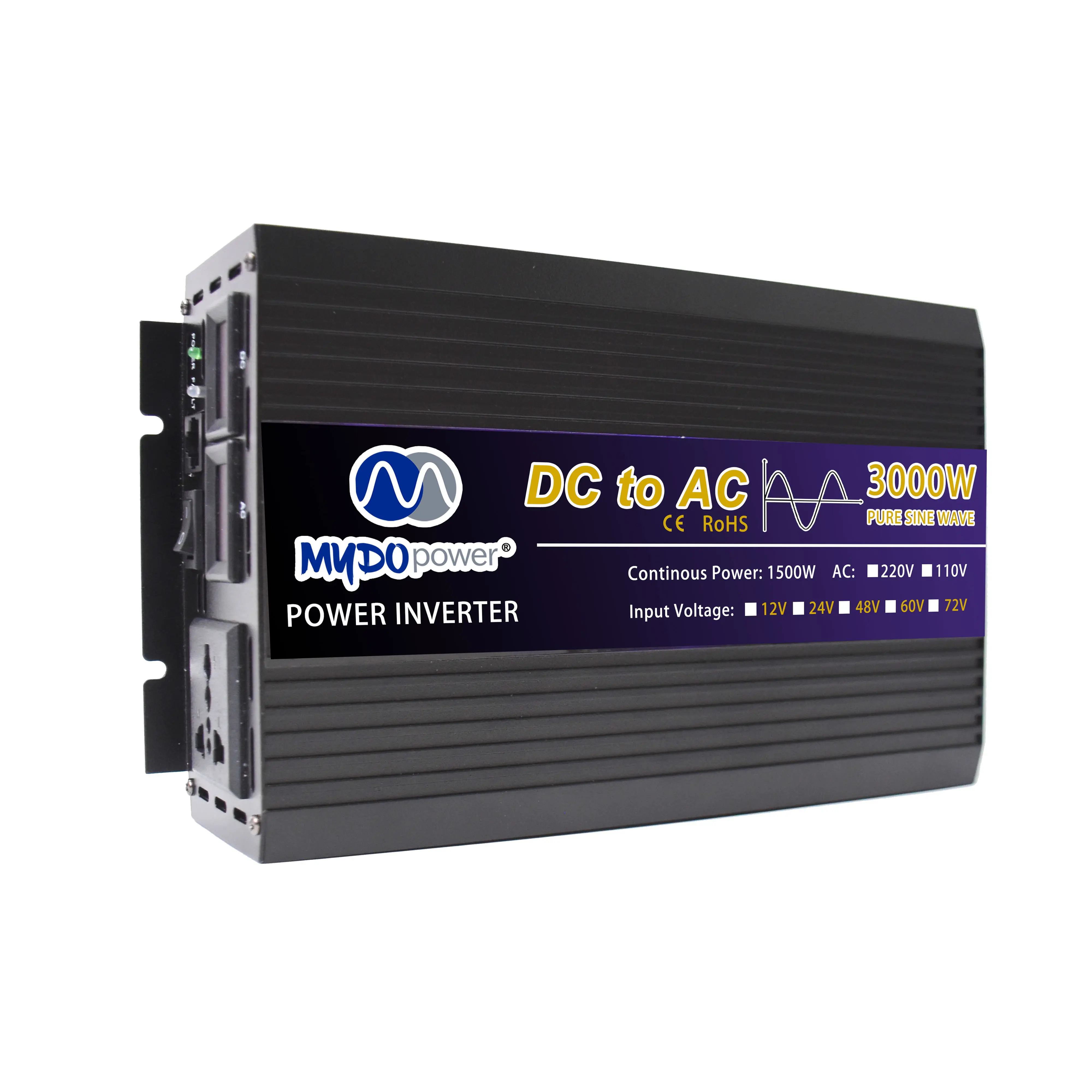 Gongdi 3000W pure sine wave power inverter ups for home 60V 13.6A dc 48v to ac 220v pure sine wave power inverter emergency