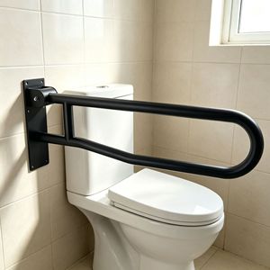 Barre d'appui de sécurité pliable en acier inoxydable 304 antidérapante pour toilettes, pour personnes handicapées et âgées - Product Image 2