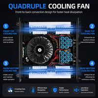 Amplificateur de puissance professionnel 4 canaux Gooermi MX4800 Classe H 2U 4*800 Watts pour systèmes de sonorisation de scène
