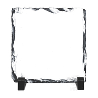 MR.R Plaque photo carrée en ardoise vierge pour sublimation 15x15cm, cadre photo personnalisé, cadeau original pour mariage, anniversaire, naissance de bébé