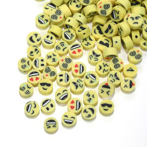 Perles rondes en céramique de 10 mm pour fruits et fleurs, accessoires de bricolage pour la poterie souple et pour le visage, 100/lot, perles en vrac MingLi - Product Image 3