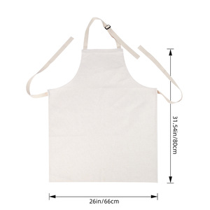 Tabliers pour adultes en lin de jardin de <span class=keywords><strong>cuisine</strong></span> à sublimation personnalisée de haute qualité vierge personnalisée à la mode avec poches - Product Image 6