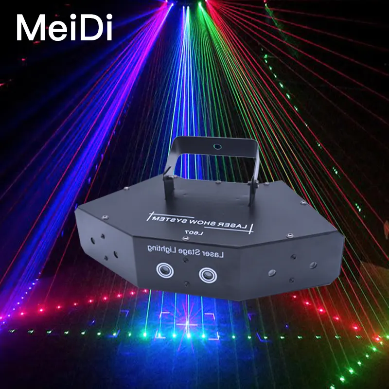 Multi-functional 6 eye scanning LED Laser light DJ stage light Disco party light