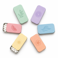 Boîte coulissante en métal personnalisée pour chewing-gum, échantillon gratuit, mini boîte à menthe pour emballage de bonbons, vente en gros