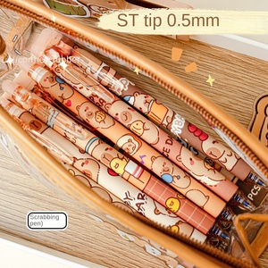 Bút gel trẻ em văn phòng phẩm động vật màu nâu dễ thương capybara màu xanh Gel Bút nhiệt nhạy cảm bút bút sinh viên văn phòng phẩm Bút Quà Tặng - Product Image 4