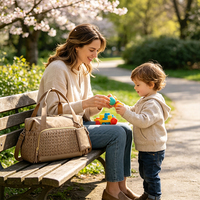 Sac à langer portable Ananbaby grande capacité en polyester de qualité supérieure pour maman, idéal pour les voyages en extérieur (vente en gros)