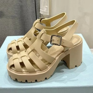 Sandalias de Plataforma con Tacón Ultra Alto para Mujer, Estilo Vintage, Punta Abierta, Antideslizantes, Impermeables, con Hebilla Ajustable, Ligeras e Informales - Product Image 1