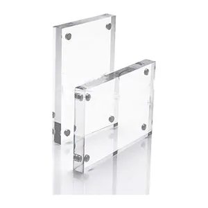 Custom 2" x 3" Acrylic Double Sided Block Photo Frame High Quality PMMA Magnetic Photo Block UV Printing Plexiglass Block