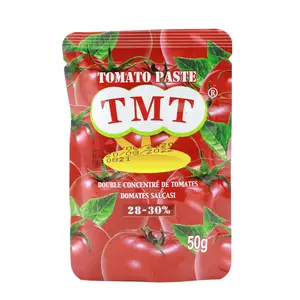 Tomato paste 50g 56g 70g canned hot sell in Malaysia double concentration tomato paste in 28-30% brix