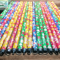Manche de balai en bois enduit de PVC robuste et ensemble balai/pelle écologique et durable pour le nettoyage extérieur du jardin