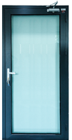 Fenêtre à battant moderne en aluminium avec verre trempé et store enrouleur pour appartement, hôtel, école