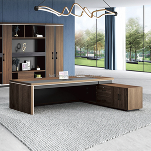 Hiện đại sang trọng bằng gỗ Bàn văn phòng E1 MFC bảng Thiết kế CEO Ông Chủ công nghệ cao điều hành CEO Bàn đồ nội thất văn phòng - Product Image 4