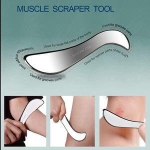 3 trong 1 thép không gỉ cơ bắp scraper thiết lập vật lý trị liệu Derma cạnh guasha massage scraper công cụ vẻ đẹp chăm sóc cá nhân - Product Image 3