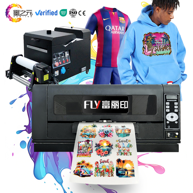Custom New Digital DTF XP600 T-Shirt Printer A3 Direct Film Pigment Ink Automatic Cleaning for Direct to Garment Printing