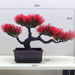 Seizoen Mini Kunstmatige <span class=keywords><strong>Bonsai</strong></span> Groene Pijnboom Plastic Potten Thuis Kantoortafel Decor Bruiloft Thanksgiving Modern Luxe Design - Product Image 4
