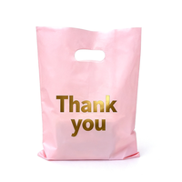 Sacs shopping en plastique personnalisés avec logo découpé, impression sur mesure pour vêtements, sacs en plastique avec poignée