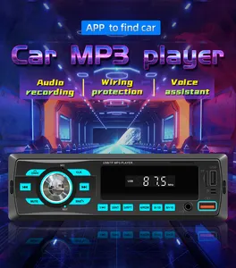 Lossless Sounds Kwaliteit 12V Autoradio Ai Voice App Posting Variabele Lichten Radiobandrecorder Aux-In Usb Mp3-speler
