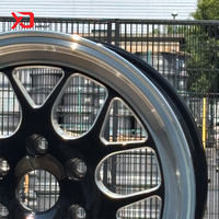 Jantes de course forgées en 2 pièces, jantes Drag 17 20 pouces S77 HD Noir brillant 17x10 20x9 5x114.3 6x139.7 pour Supra Ford F-150 Mustang