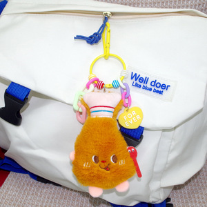 Colgante de comida de <span class=keywords><strong>hamburguesas</strong></span> y papas fritas, llavero de peluche de pareja, colgante de figura pequeña de pata de pollo y hot dog - Product Image 3