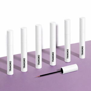 Tubes vides en plastique blanc de 6 ml avec bouchons plaqués pour sérum de croissance des cils, eye-liner, emballage cosmétique - Product Image 1