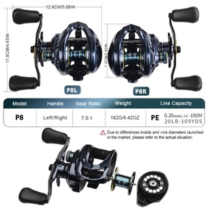 Nuovissimo Mulinello da Pesca a Bobina Lunga 7.0:1 ad Alta Velocità in Alluminio 5+1BB con Allarme Sonoro per Lago e Fiume - Product Image 3