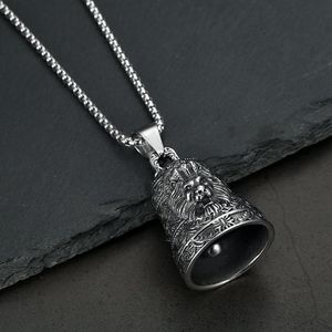 Collar con colgante de cabeza de león de acero inoxidable para hombre, accesorios de joyería con temática del zodiaco animal - Product Image 2